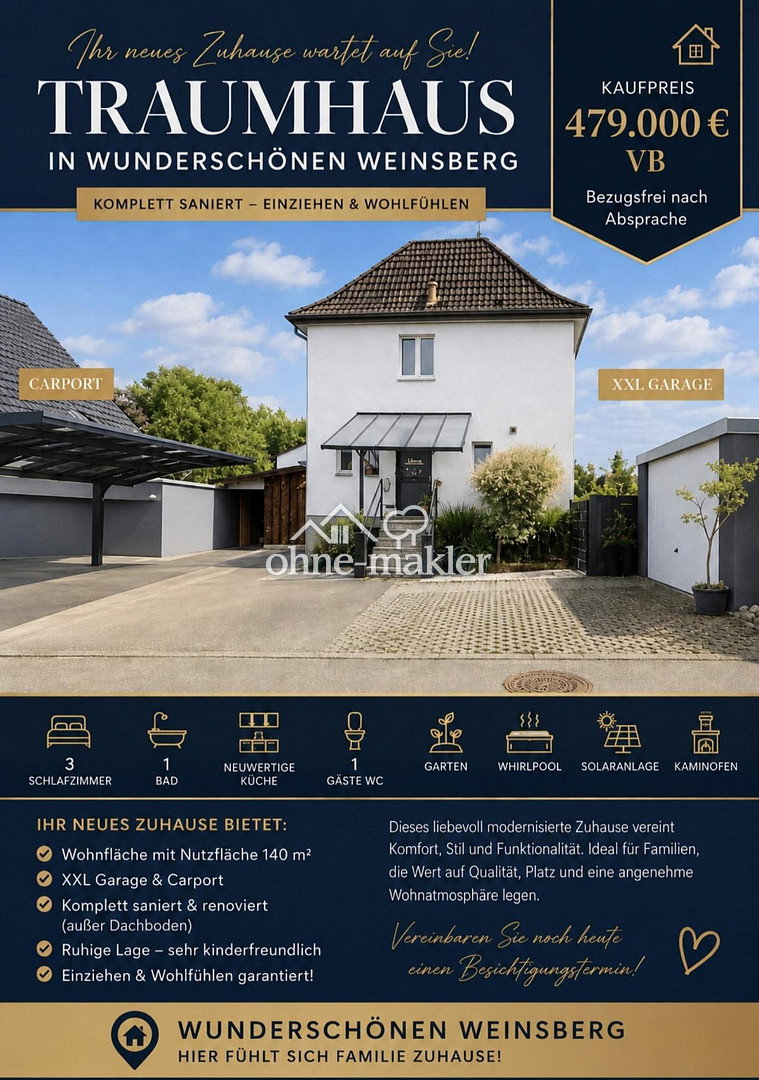 Charmantes Haus in Weinsberg – Ihr neues Zuhause, 74189 Weinsberg