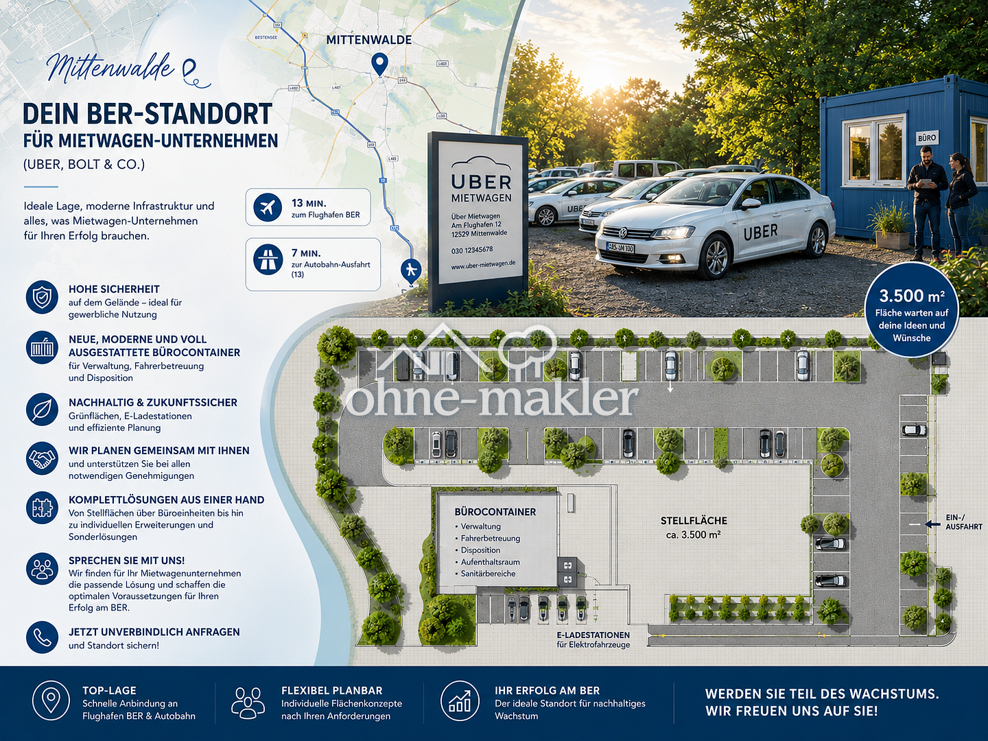 Perfekt für Mietwagen – Toplage bei BER, 15749 Mittenwalde