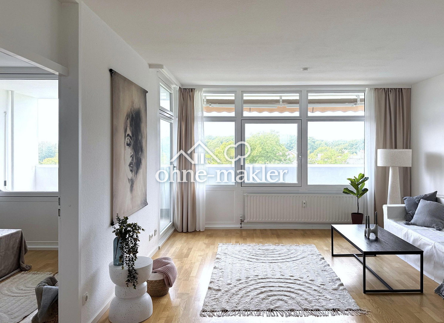 Traumblick & Balkon Moderne 2-Zimmer-Wohnung, 65199 Wiesbaden (Biebrich Dotzheim Frauenstein Wiesbaden)