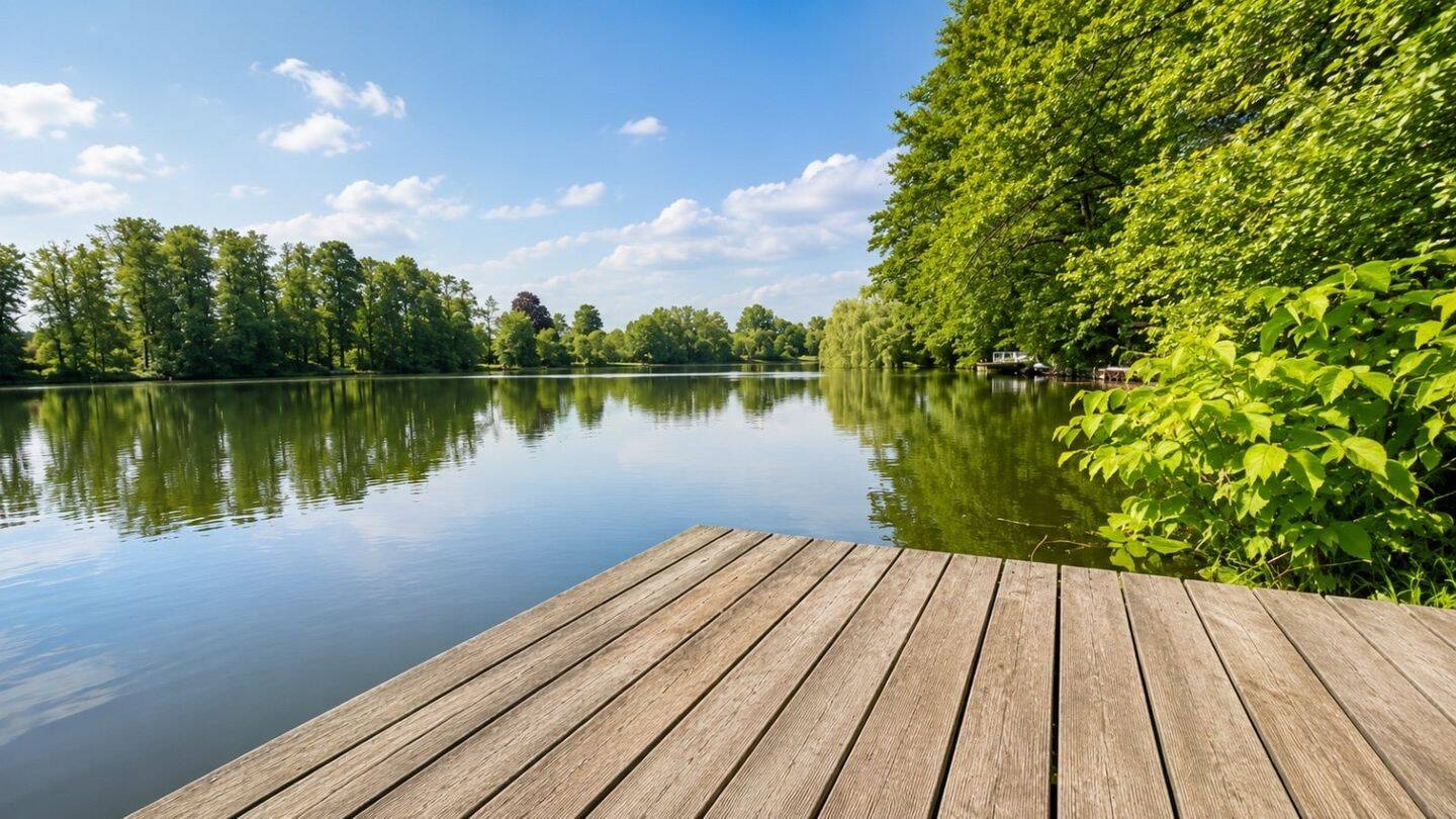 Traumhaftes Seeanwesen in Machern mit Kamin, Wintergarten und eigenem Bootssteg in idyllischer Lage, 4827 Machern