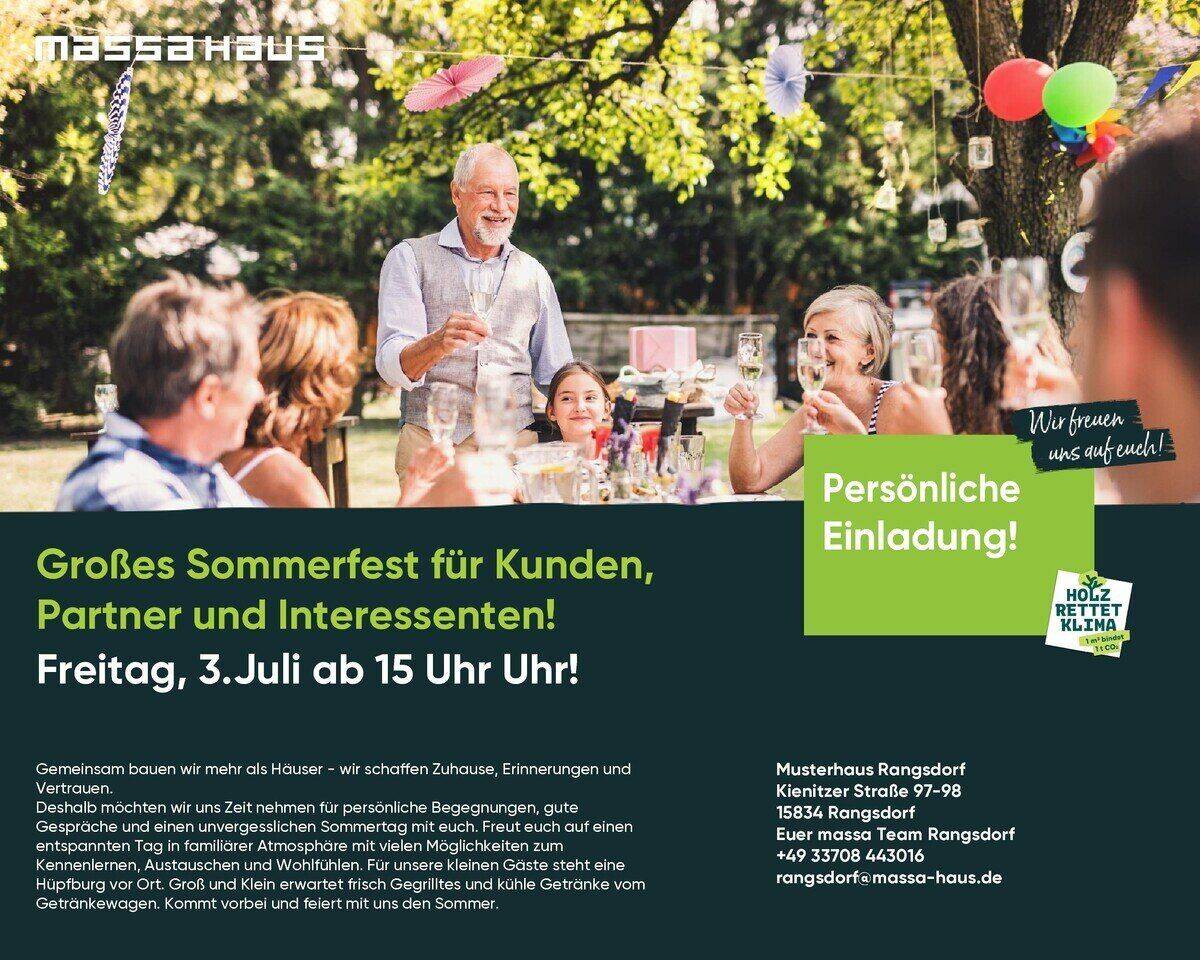 ?? Sommerfest im Musterhaus Rangsdorf | Hausbau erleben, Grundstücke entdecken, 15746 Groß Köris