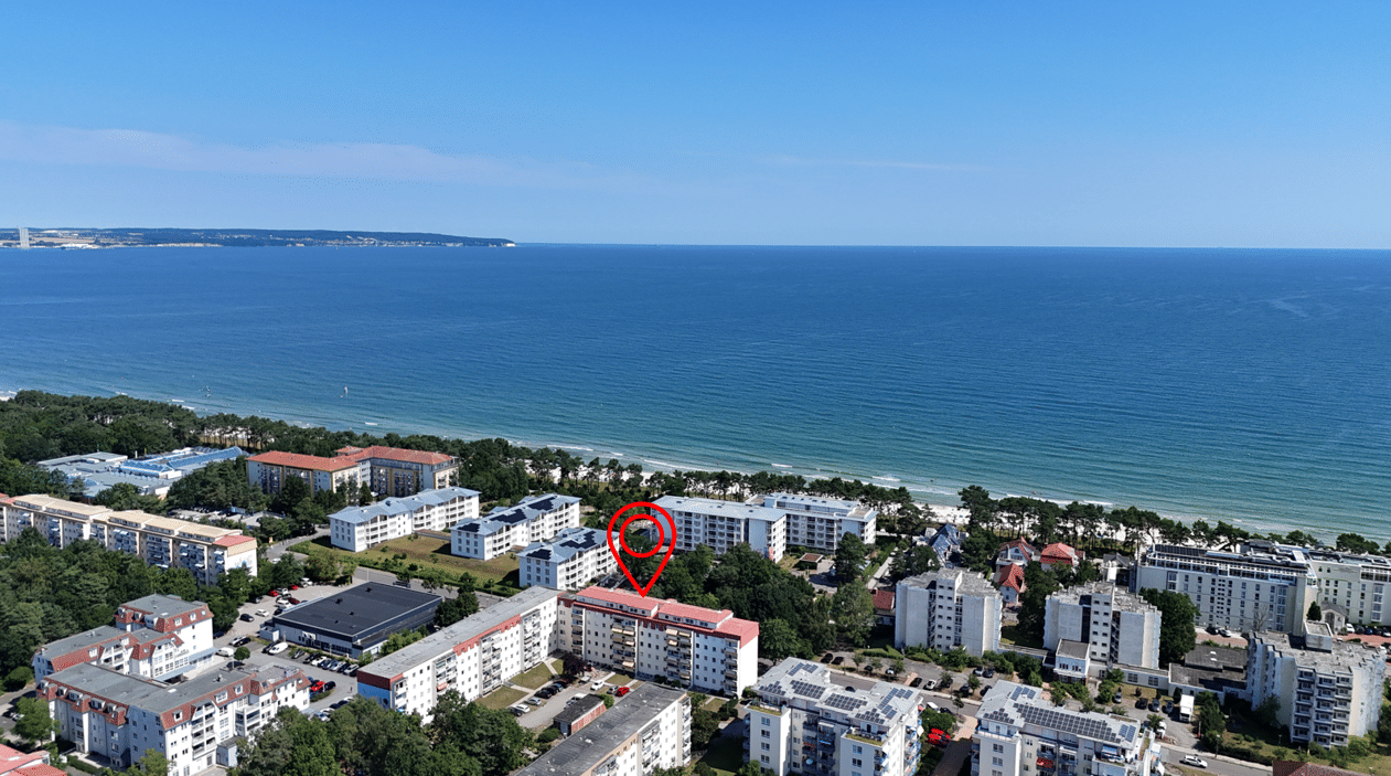 Über den Dächern von Binz mit Meerblick, 18609 Binz