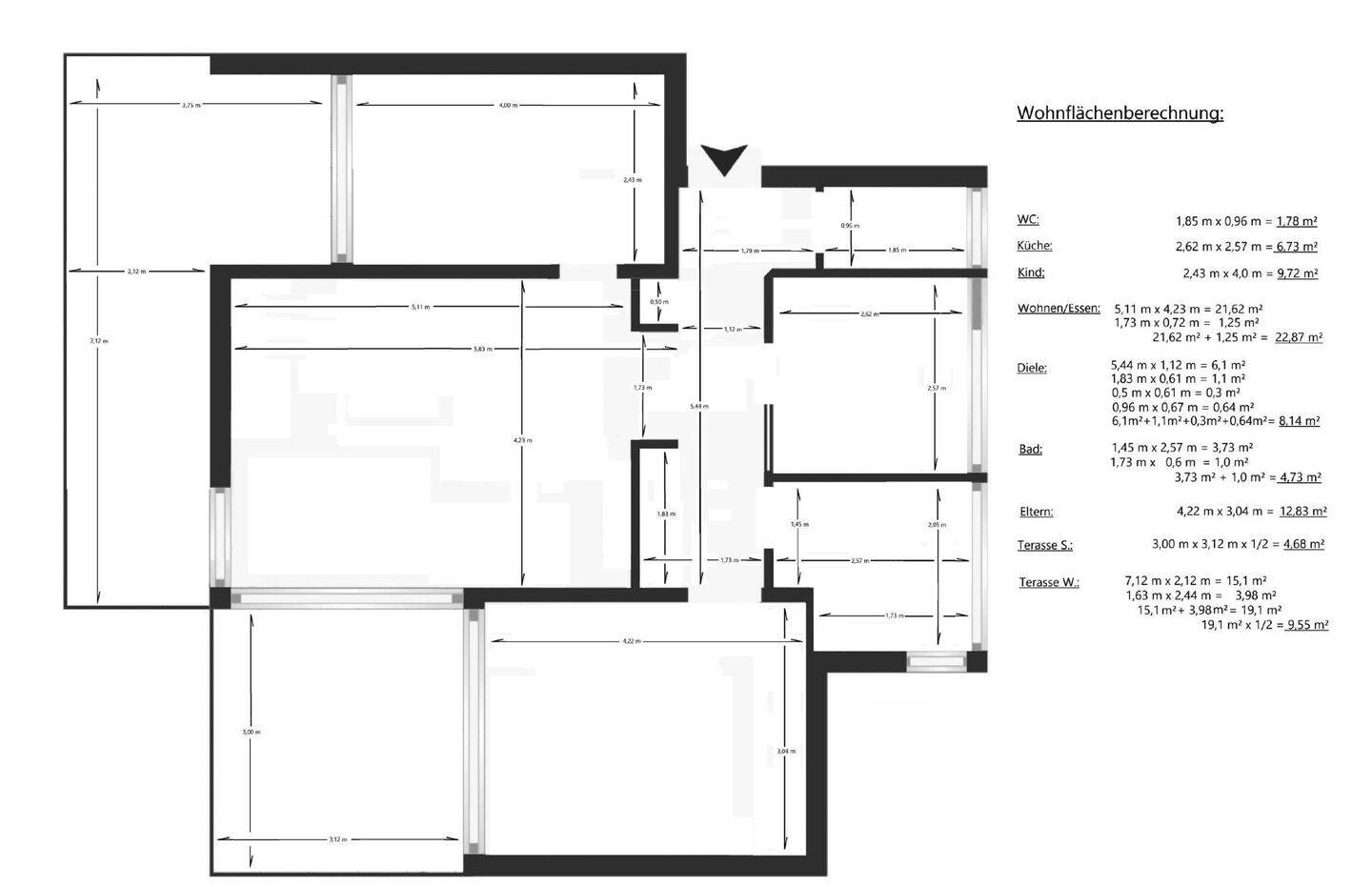 3-Zi-Wohnung mit zwei Terrassen und freiem Blick, 93051 Regensburg (Galgenberg Großprüfening-Dechbetten-Königswiesen Kumpfmühl-Ziegetsdorf-Neuprüll)