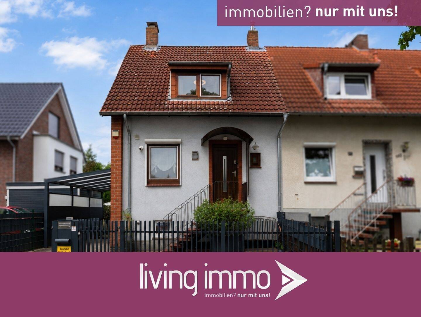 Stilvolles Reihenendhaus mit Wintergarten, Garten & Carpot sowie 2 Stellplätzen – sofort einziehen, 28259 Bremen (Grolland Kirchhuchting Mittelshuchting Sodenmatt)