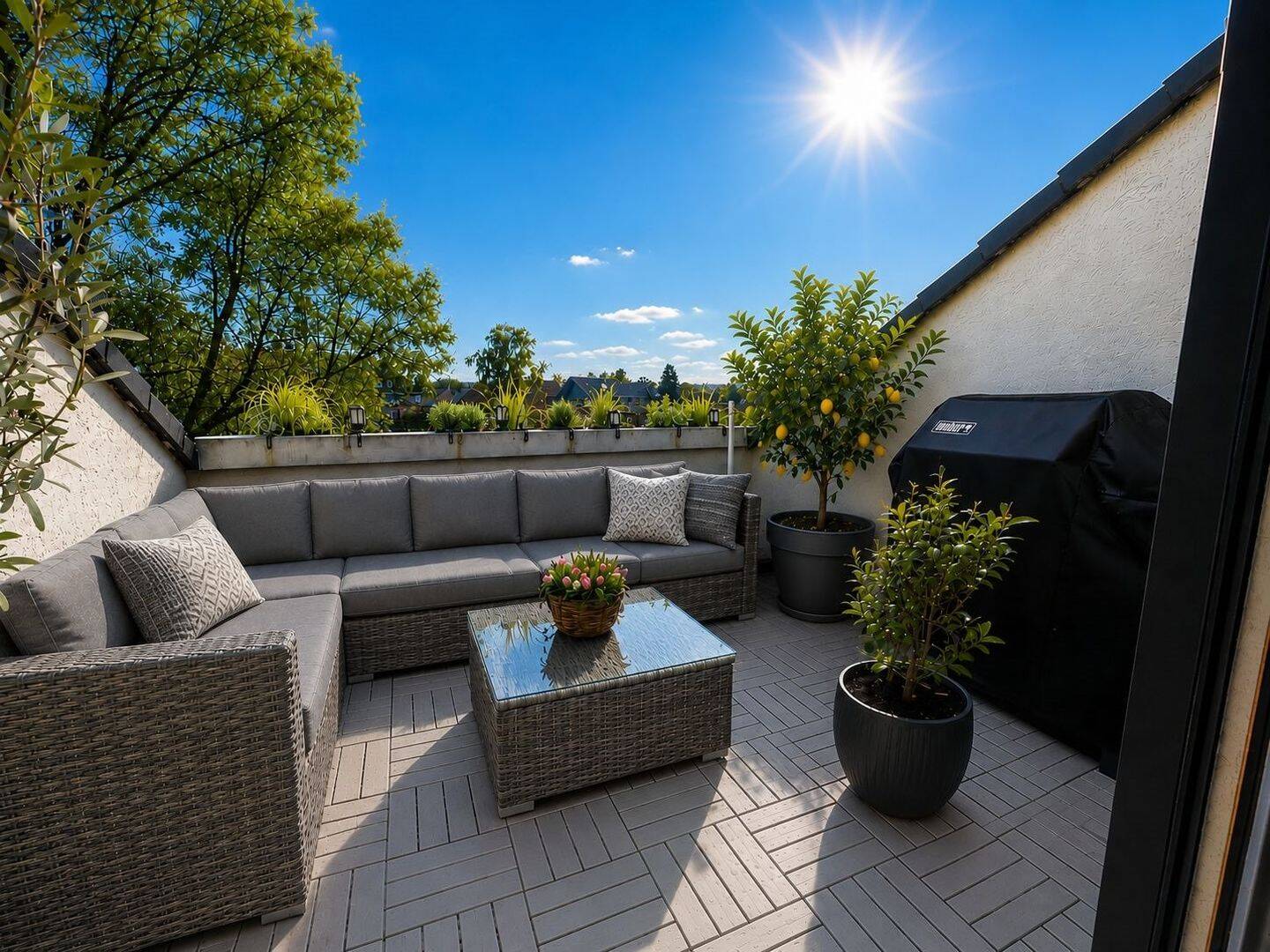 Stilvolle Dachgeschosswohnung mit zwei sonnigen Dachterrassen – modernisiert & sofort zum Wohlfühlen!, 45475 Mülheim an der Ruhr (Dümpten Mellinghofen Mitte-Ost)