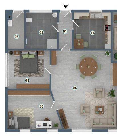 geräumige Erdgeschosswohnung, 49565 Bramsche