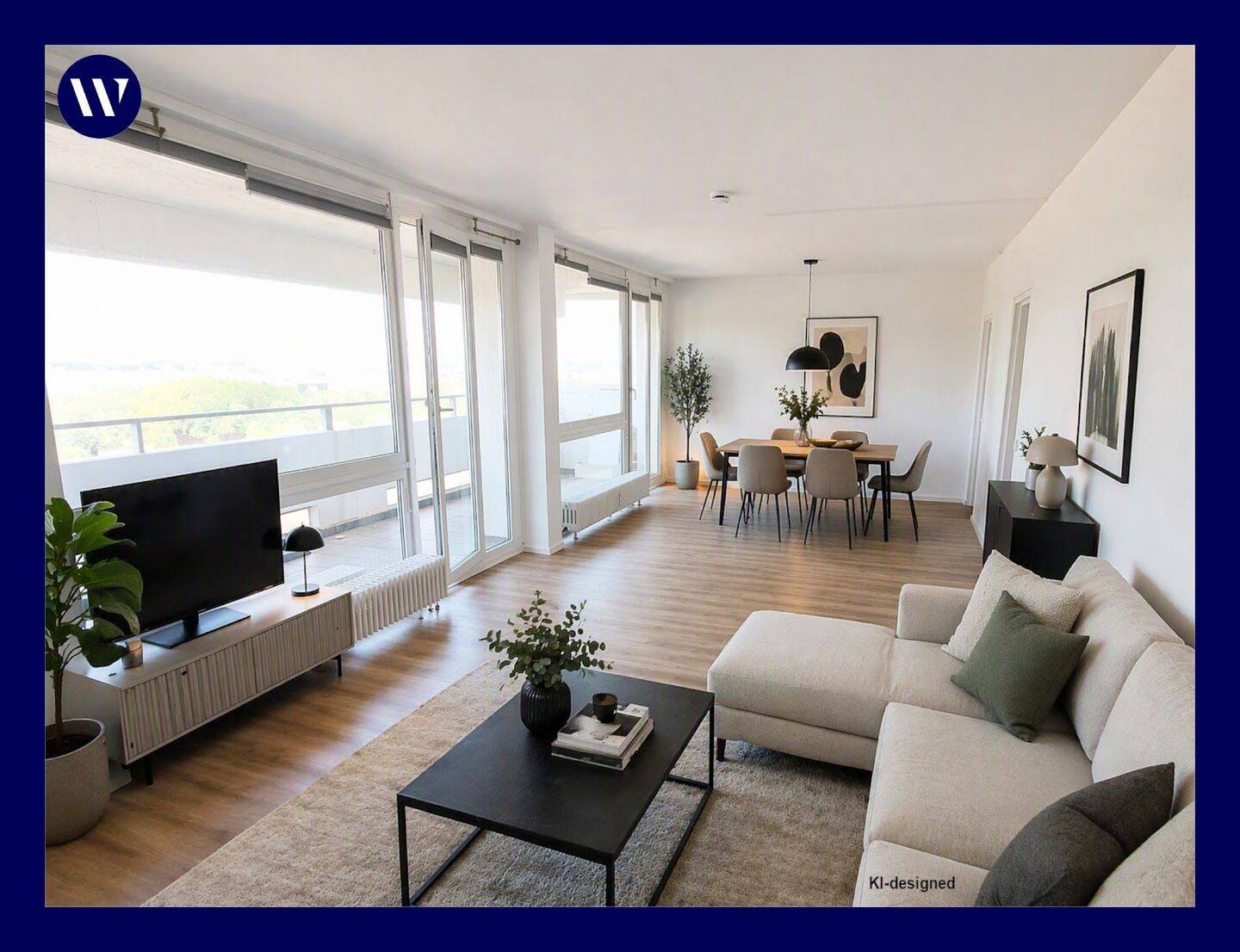 Genießen Sie das Wohnen mit Fernblick! Frisch renoviert im 19. OG – 3 Zimmer + 2 Balkone + Aufzug, 38102 Braunschweig (Braunschweig)