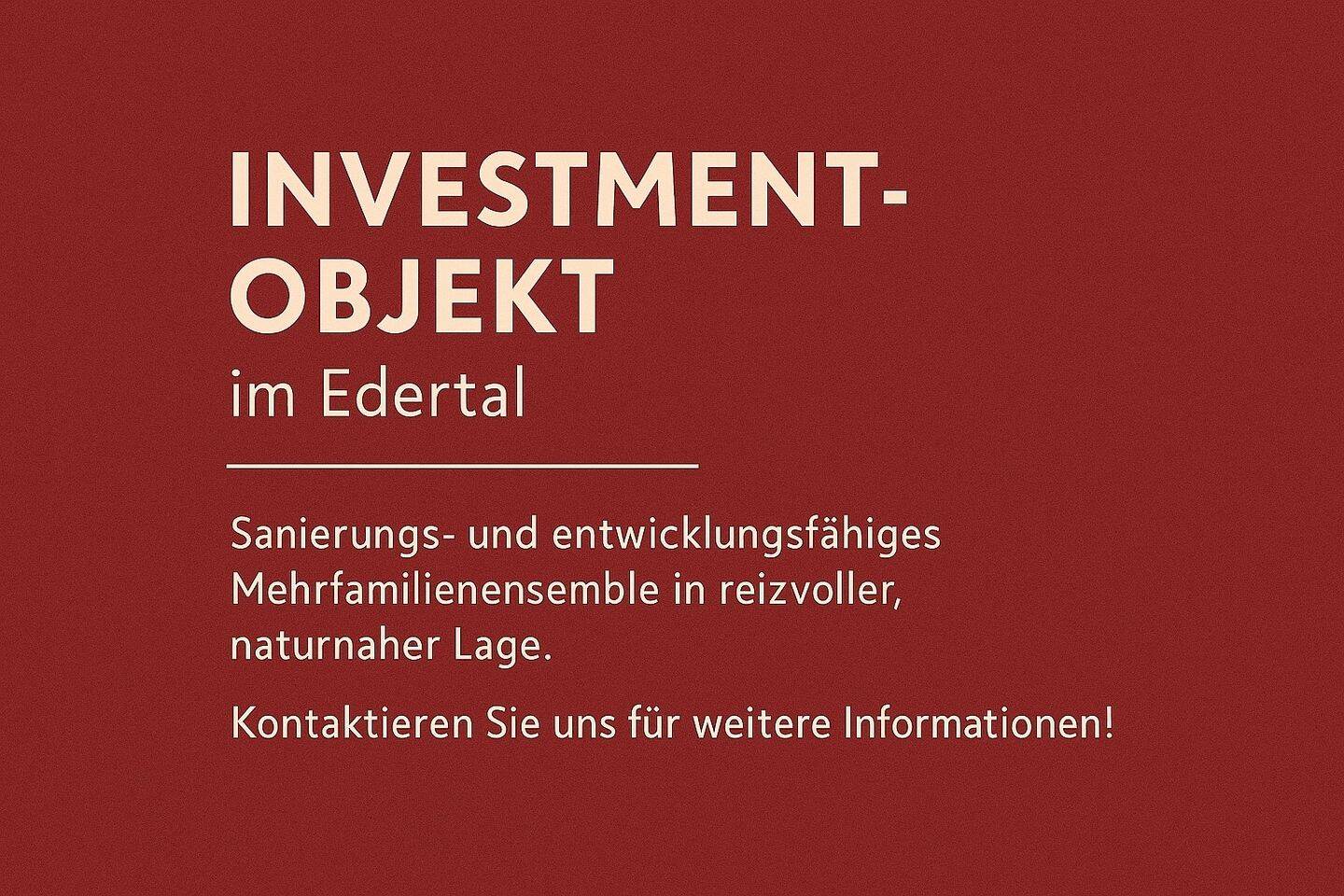 Drei Mehrfamilienhäuser im Dornröschenschlaf – Repositionierungsobjekt in ruhiger Ortsrandlage!, 34549 Edertal