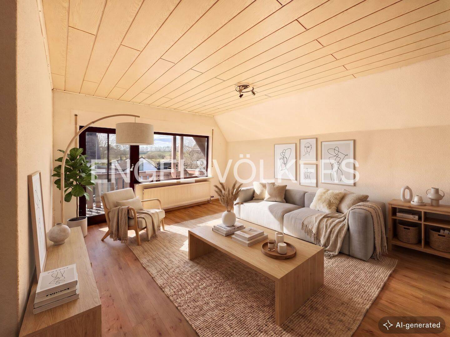 Wohnen im Grünen: 4-Zimmer-Wohnung mit Balkon + Gartenanteil in Münzenberg-Trais, 35516 Münzenberg