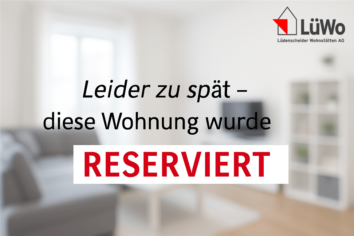 RESERVIERT! neues Bad, frisch renoviert: helle 2-Zimmer-Wohnung mit Balkon und tollem Schnitt, 58507 Lüdenscheid