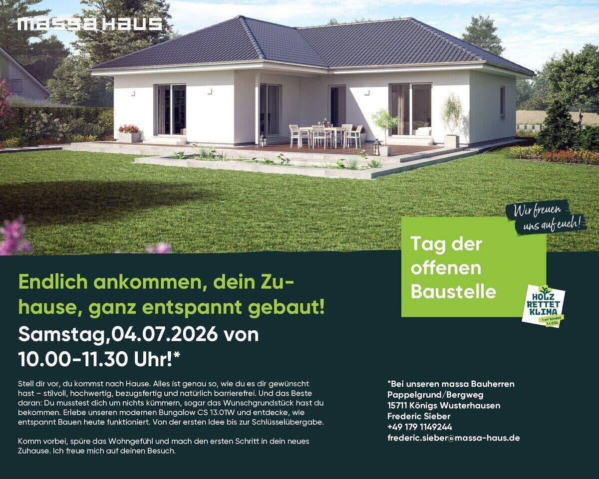 HAUSBESICHTIGUNG BEI BAUHERREN AM 16.05.2026 10-11.30h ! 0179 1149244, 15711 Königs Wusterhausen