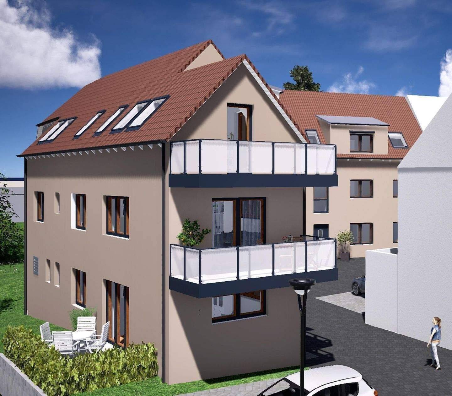 3-Zimmer Wohnung mit Balkon und eigenem Garten und gemeinschaftlichen Pool, 7747 Jena (Lobeda)