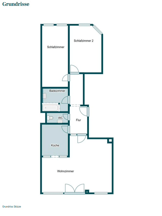 Helle 3‑Zimmer‑Wohnung mit Balkon, 90408 Nürnberg (Großreuth h. d. Veste Gärten h. d. Veste Maxfeld Nordbahnhof Sankt Johannis)