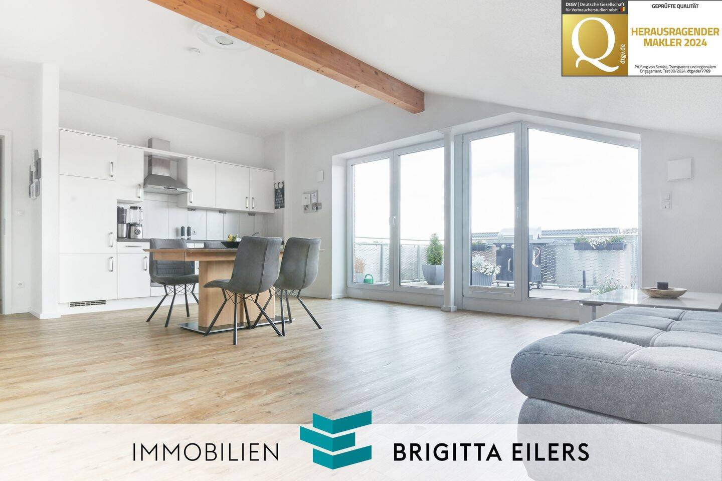 Helle 2-Zimmer-Dachgeschosswhg. mit sonniger Südterrasse und moderner Ausstattung in Achim-Bierden, 28832 Achim