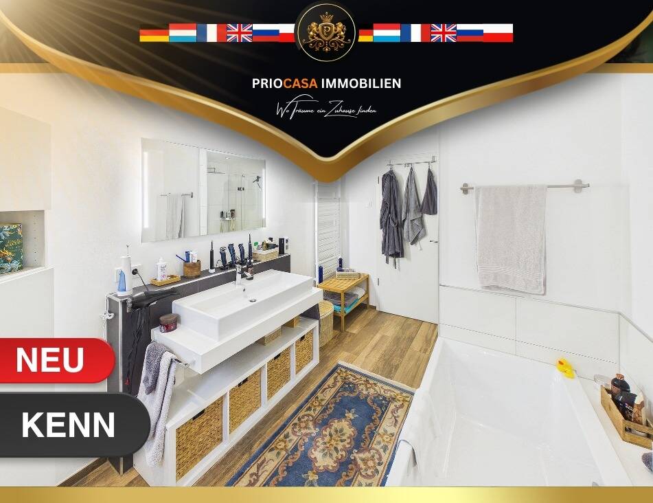 LUXUS 2,5 ZKB | TERRASSE | EXKLUSIVE GARTENNUTZUNG | HOCHWERTIGE AUSSTATTUNG | OFFENE KÜCHE | BARRIEREFREIE DUSCHE | AUFZUG | WEG ++, 54344 Kenn