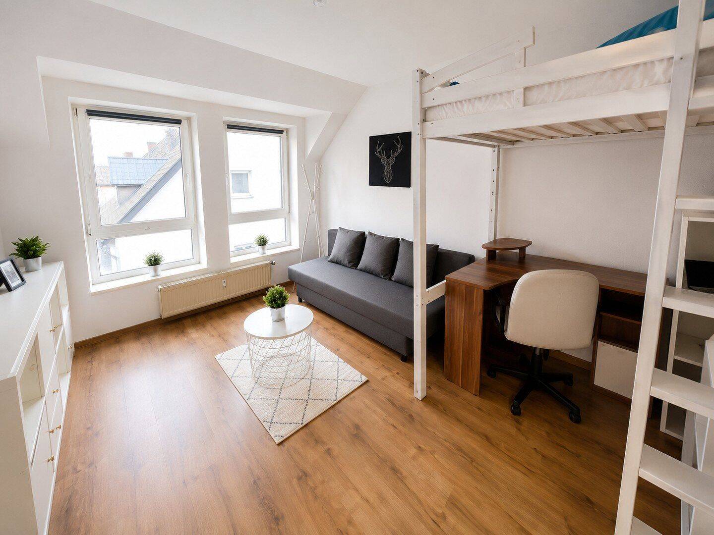 Möblierte 1-Zimmer-Wohnung in Kaiserslautern – 570 € warm all inclusive, 67655 Kaiserslautern (Innenstadt)