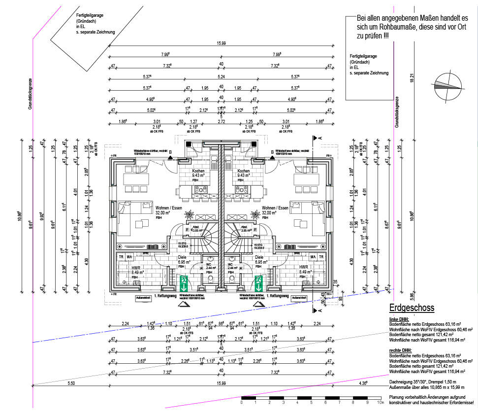 Neubau Doppelhaushälfte – Erstbezug KFW 40 Energie Effizienzhaus, 27616 Beverstedt