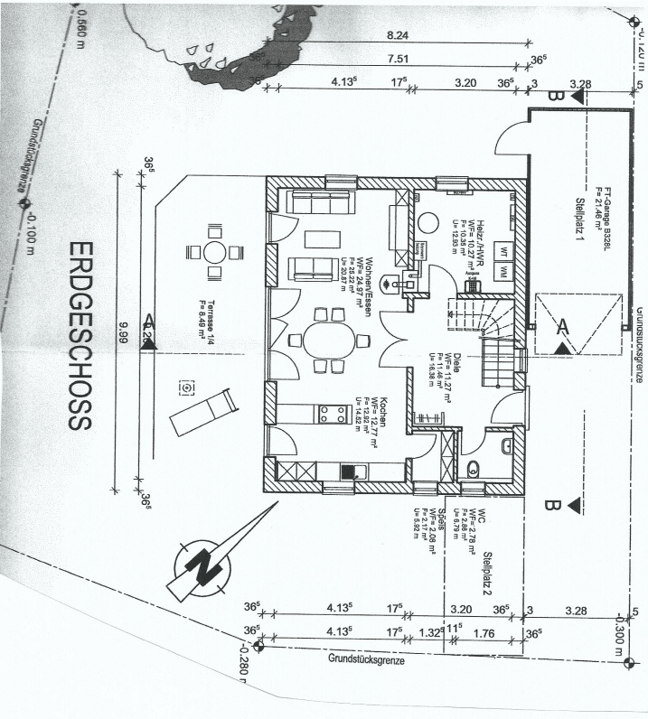 Geräumiges, freistehendes Einfamilienhaus mit hochwertiger Einbauküche, großer Terrasse, Garage, zwei Stellplätzen sowie angelegtem Garten, 93077 Bad Abbach