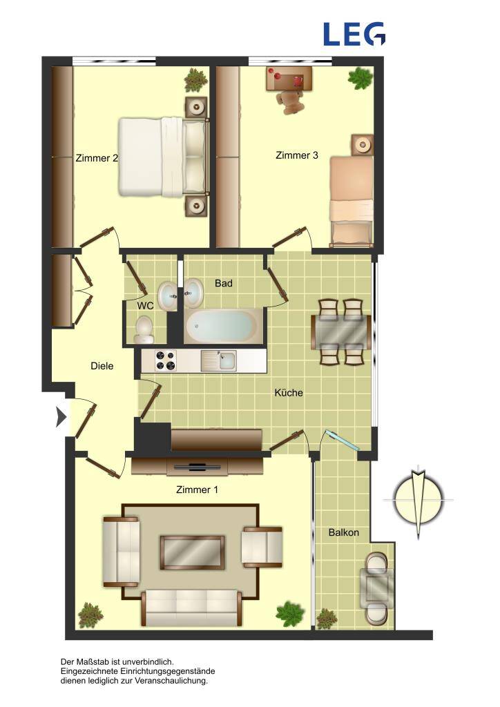 Charmante 3-Zimmer-Etagenwohnung in Unna, 59423 Unna