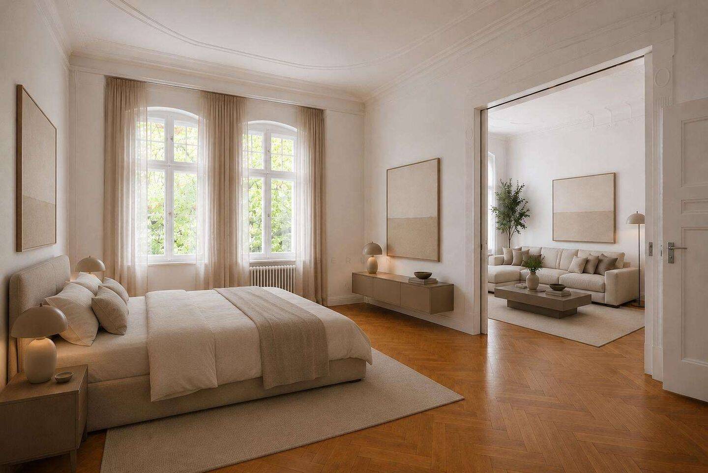 Exklusive 5 Zi. Altbauresidenz in Bestlage mit Blick auf das Helgoländer Ufer, 10557 Berlin (Mitte Hansaviertel Moabit Tiergarten)