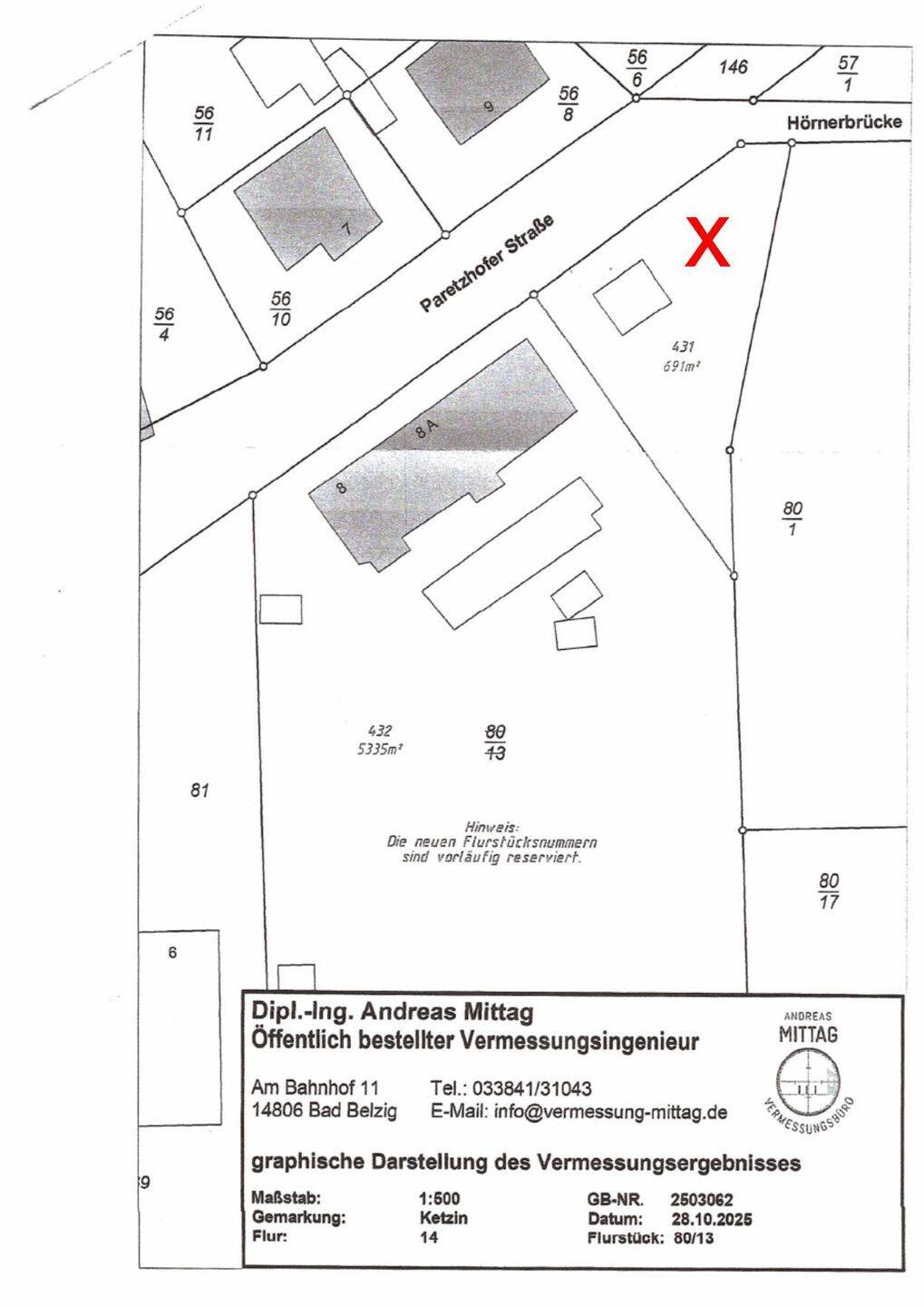 Baugrundstück in Ketzin/Havel OT Paretz, 14669 Ketzin/Havel