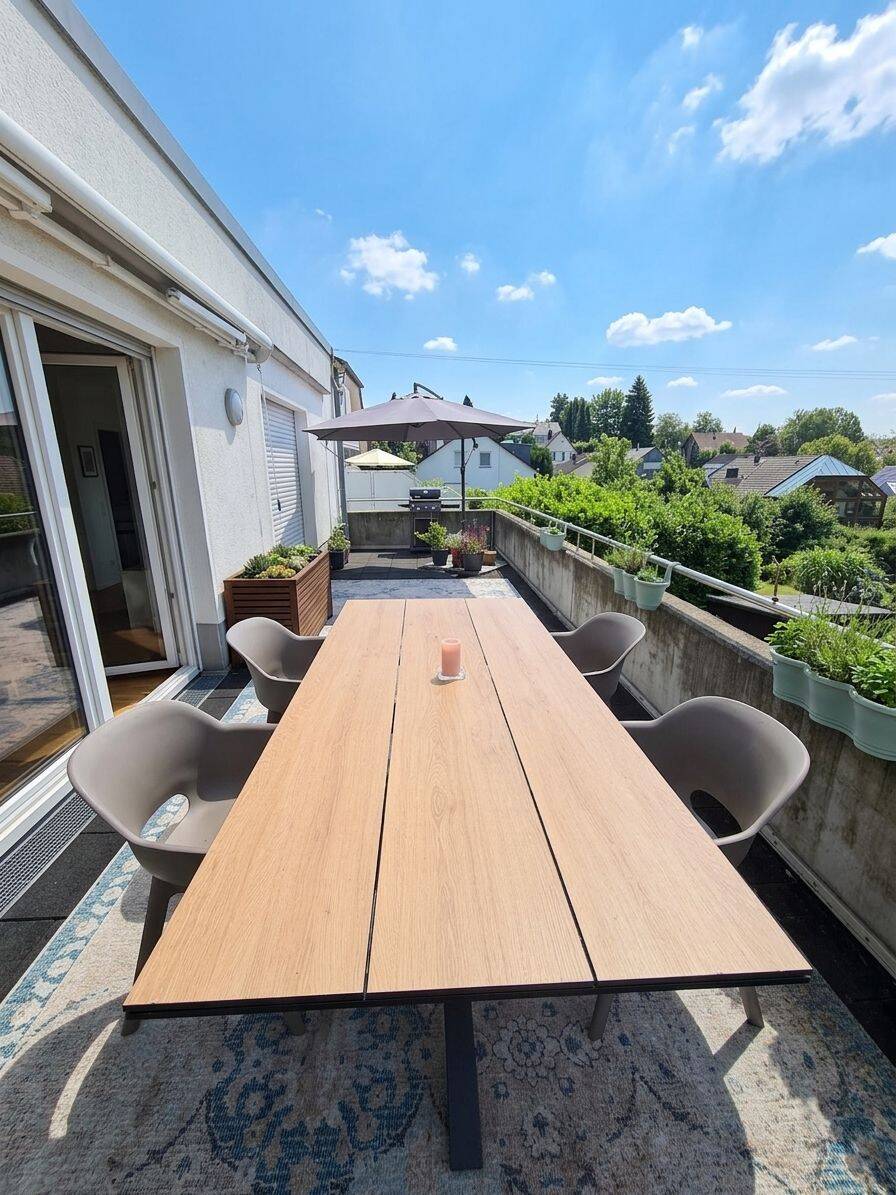 Königswinter : Wunderschöne Wohnung mit großem Garten und Balkon mit Talaussicht, 53639 Königswinter