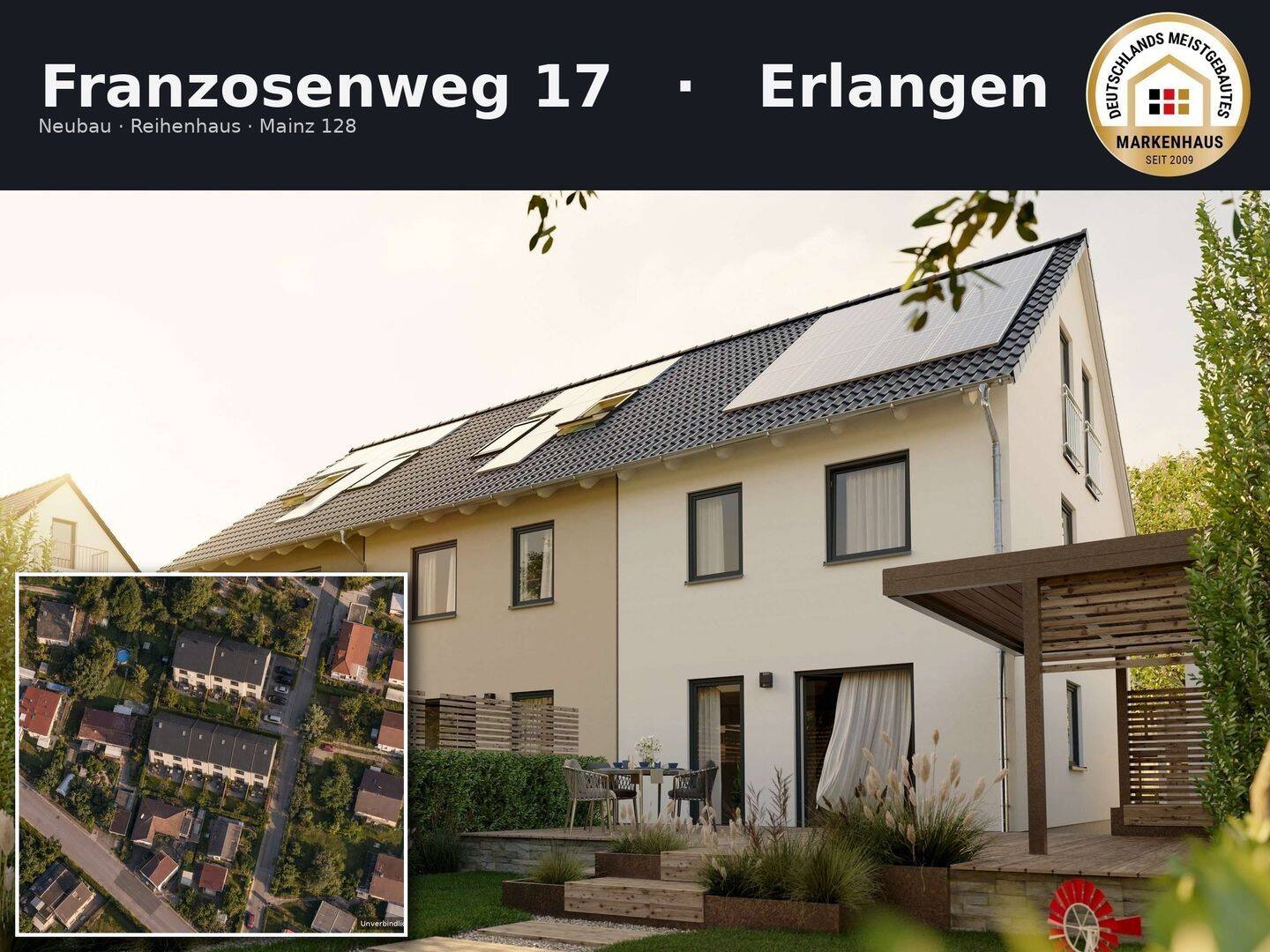 Erlangen: Neubau REH | Komplettpreis inkl. Grundstück & Baunebenkosten, 91058 Erlangen (Bruck Eltersdorf Erlangen-Süd Sebaldussiedlung Tennenlohe)
