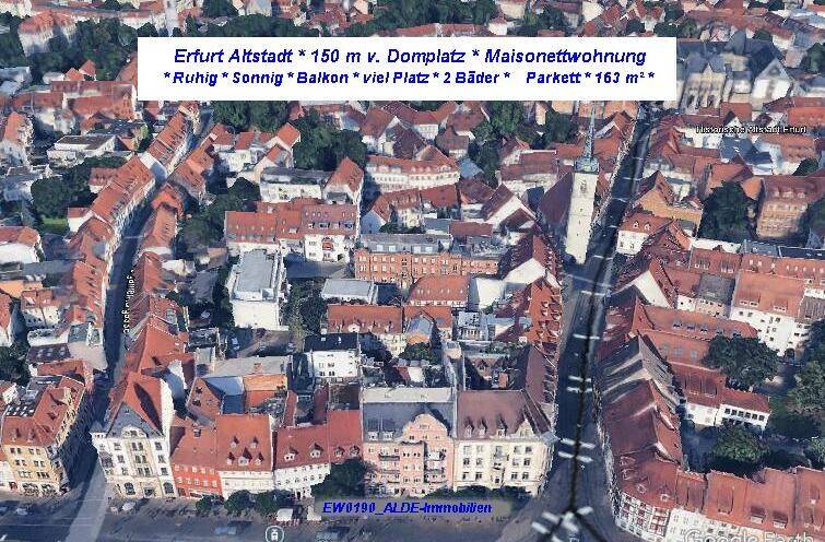 Altstadtlage Erfurt – ca. 150 m vom Domplatz, sonnige Maisonette- Etagenwohnung mit Balkon, Wohlfühl- Oase & Ambiente, 4-5 Zimmer, 99084 Erfurt (Altstadt Brühlervorstadt Löbervorstadt)