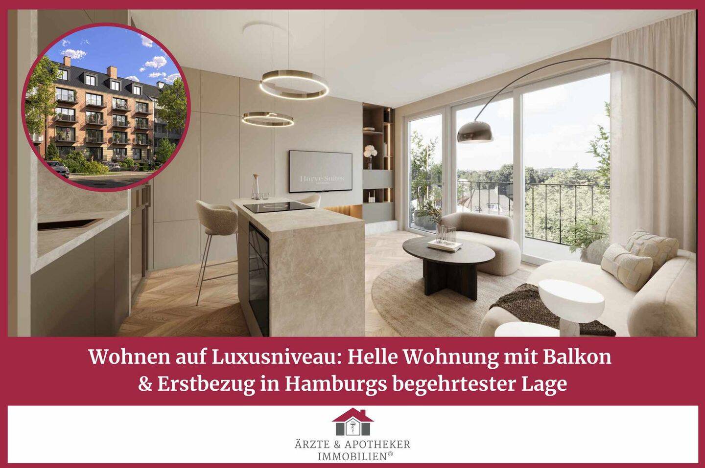 Wohnen auf Luxusniveau: Helle Wohnung mit Balkon & Erstbezug in Hamburgs begehrtester Lage, 20144 Hamburg (Eimsbüttel Harvestehude Hoheluft-Ost Rotherbaum)