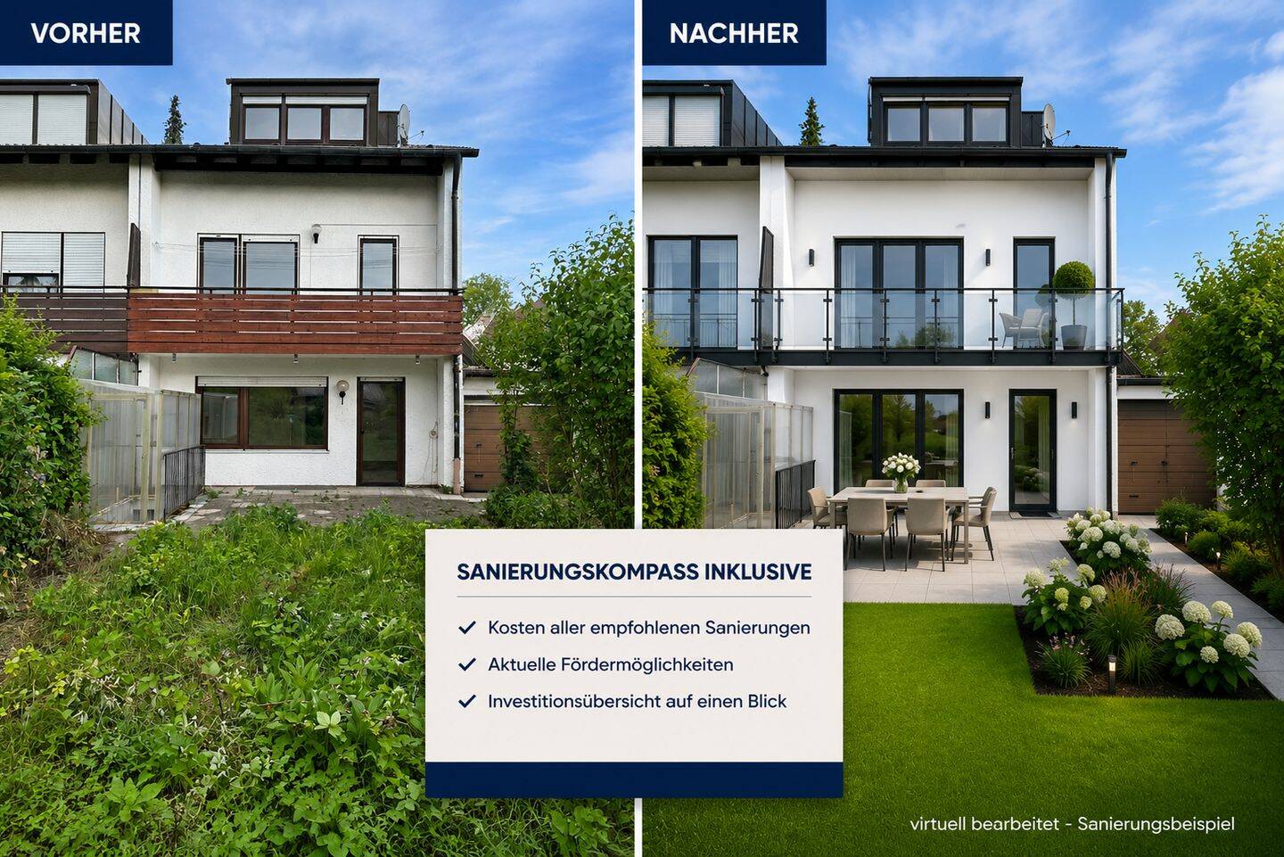 Doppelhaushälfte mit großem Garten & U-Bahn-Nähe inkl. Sanierungskompass (Kosten- & Förderübersicht), 81735 München (Berg am Laim Ramersdorf-Perlach Trudering-Riem)