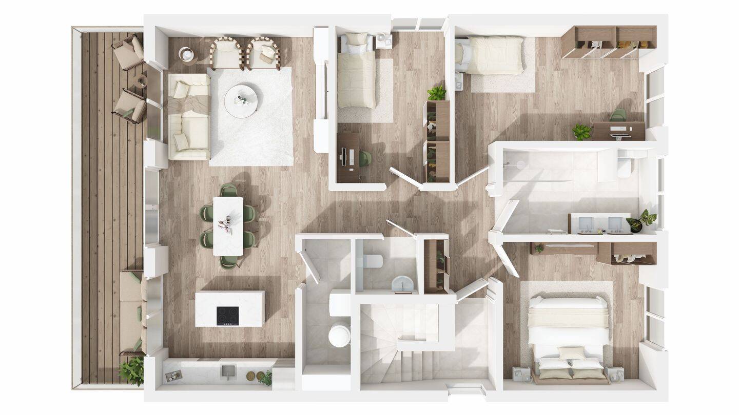 Exklusive Neubauwohnung – helle 4-Zimmer-Wohnung mit Balkon, 50126 Bergheim