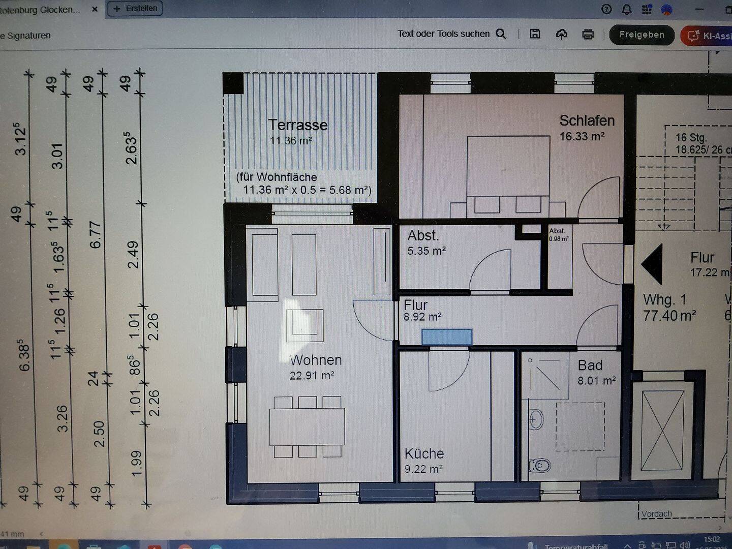 Neubau 3-Zimmerwohnung 1, Erstbezug mit 77,4qm im EG mit Terrasse, Barrierefrei, Glasfaseranschluss, Lift, Stellplatz, Küche, Spielplatz, Wärmepumpe, 27356 Rotenburg (Wümme)