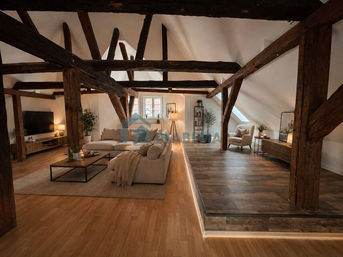 2-Zimmer-Wohnung mit Einbauküche, Galerie im Wohnzimmer, Bad mit Wanne und Fenster, 19370 Parchim