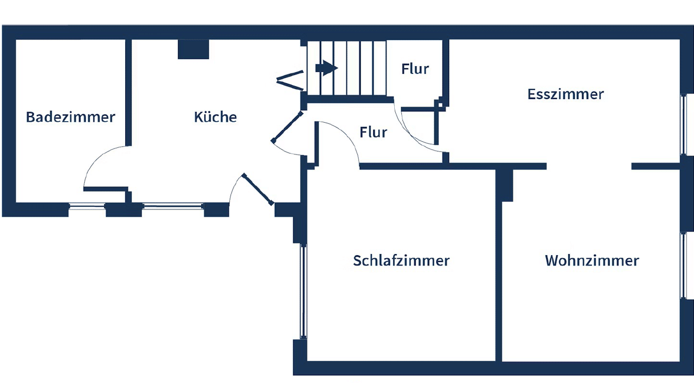 Doppelhaushälfte als 2-Zimmer-Wohnung in ruhiger Lage