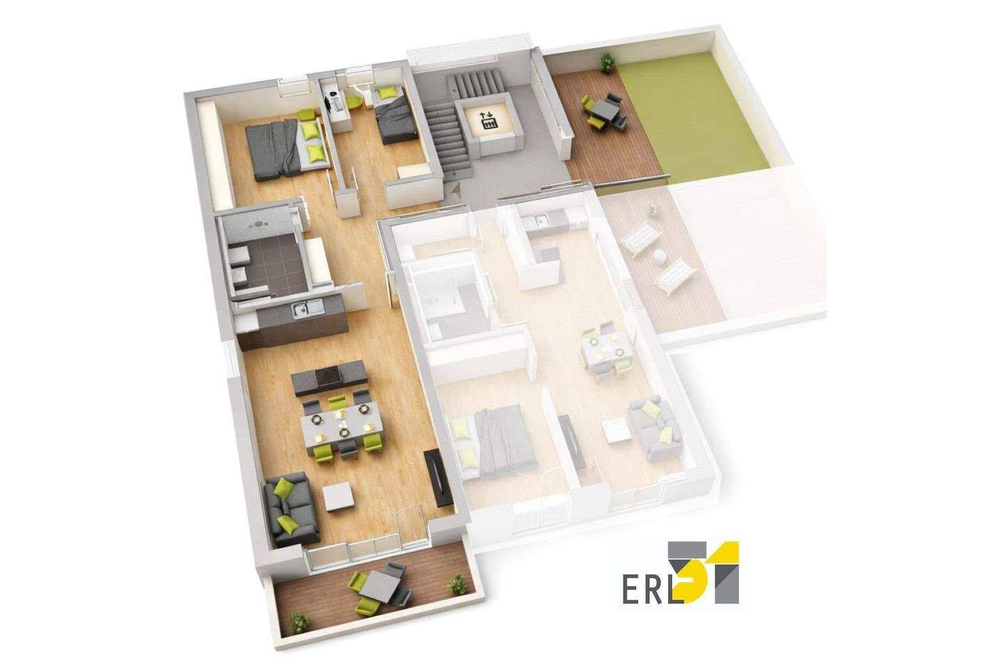 ERL51 – Stadtwohnung mit privater Dachoase, 95444 Bayreuth (Altstadt City Gartenstadt Kreuzstein Neue Heimat)