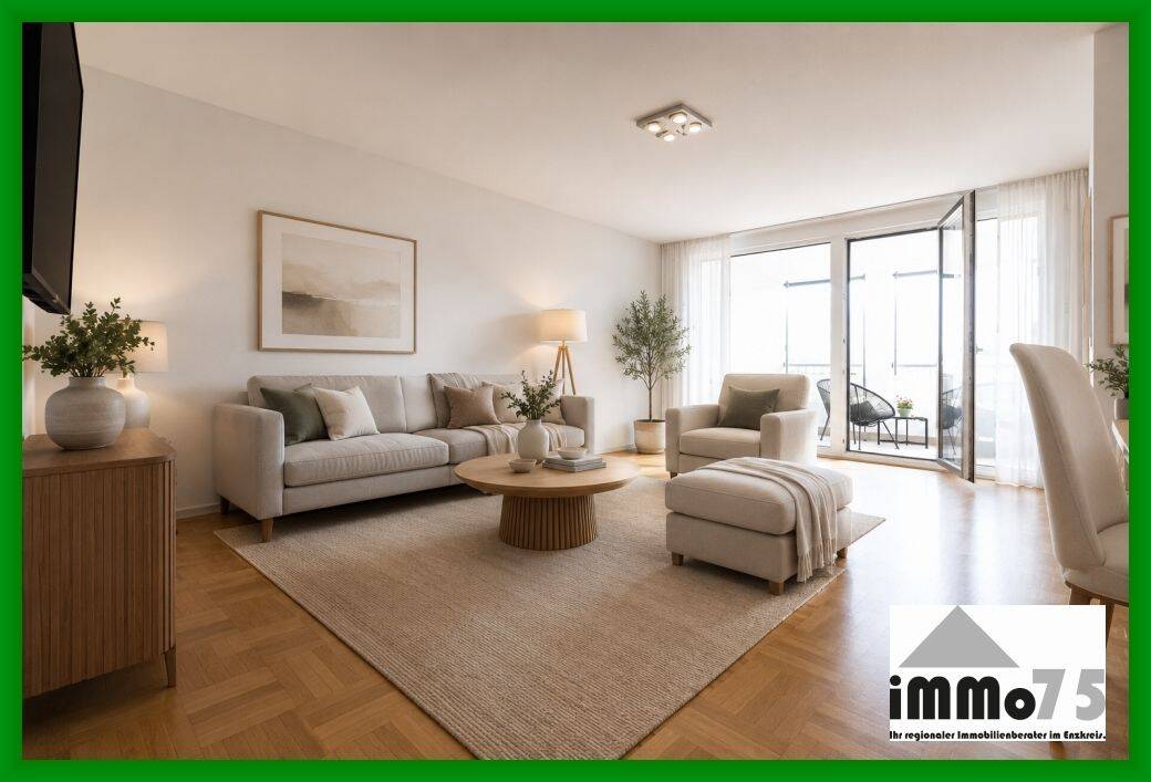einziehen, wohlfühlen und den Ausblick genießen – modernisierte 3,5-Zimmer-Eigentumswohnung, 75239 Eisingen