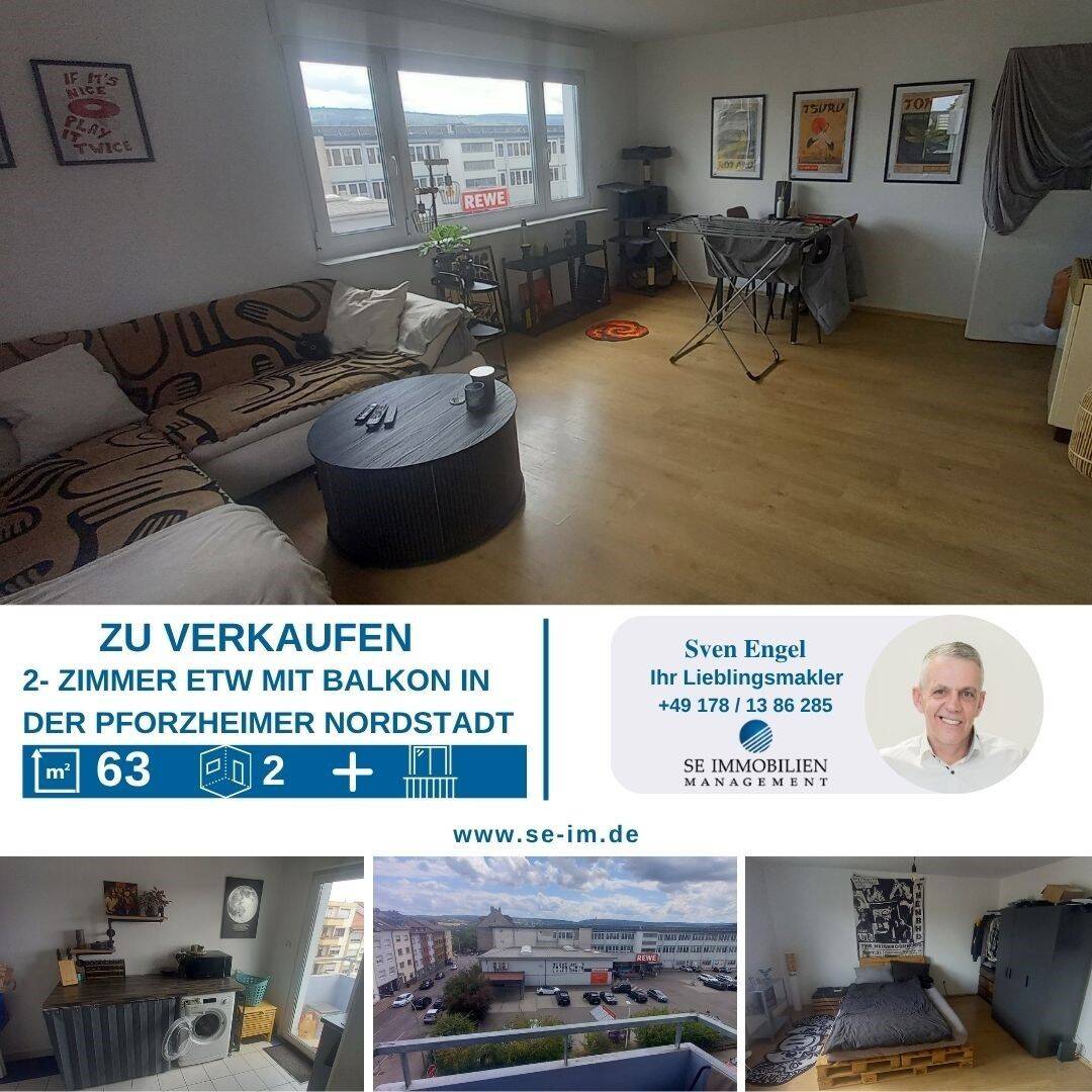 Modernisierte 2 Zi-ETW mit Balkon, 75177 Pforzheim (Katharinenthalerhof Eutingen Nordstadt Nordweststadt Oststadt)