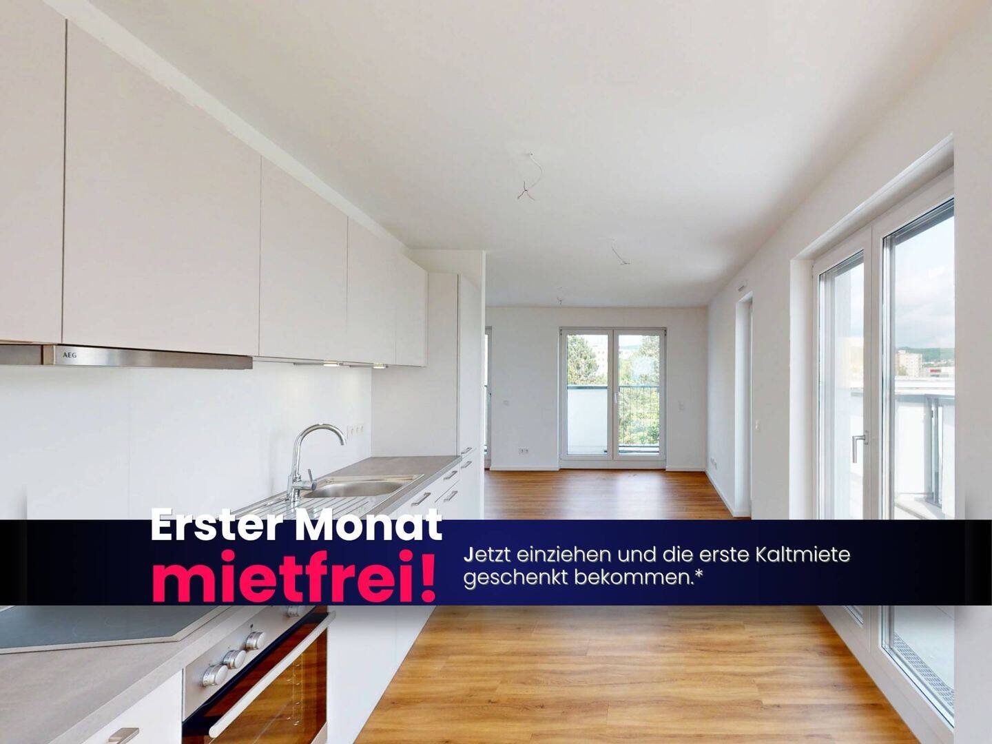 1 NKM FREI: Exklusive 2-Zimmer-Wohnung mit moderner EBK und großem BALKON, 61381 Friedrichsdorf