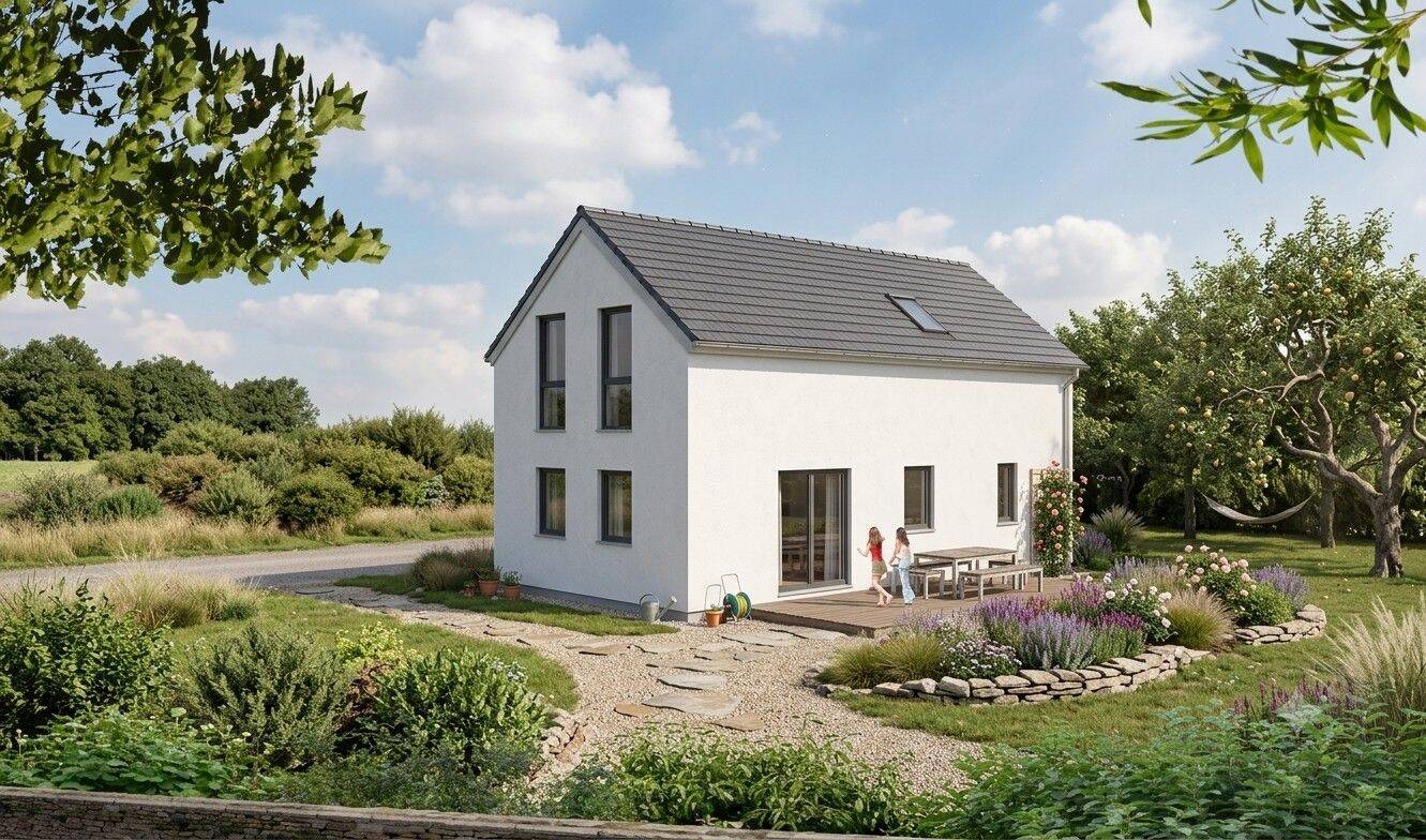 Familienglück im Grünen – projektiertes KfW-40-Einfamilienhaus auf ca. 505 m² Traumgrundstück in der Nürnberger Kettelersiedlung, 90469 Nürnberg (Falkenheim Gartenstadt Kettelersiedlung Langwasser Rangierbahnhof)