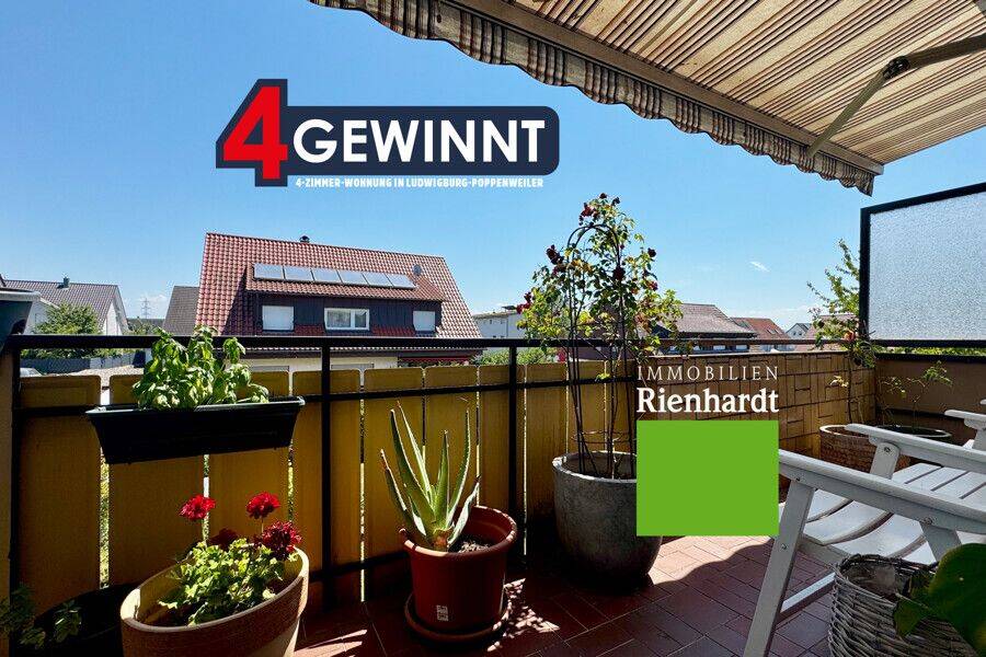 4 GEWINNT! Vermietete 4-Zimmer-Wohnung in Ludwigsburg-Poppenweiler, 71642 Ludwigsburg