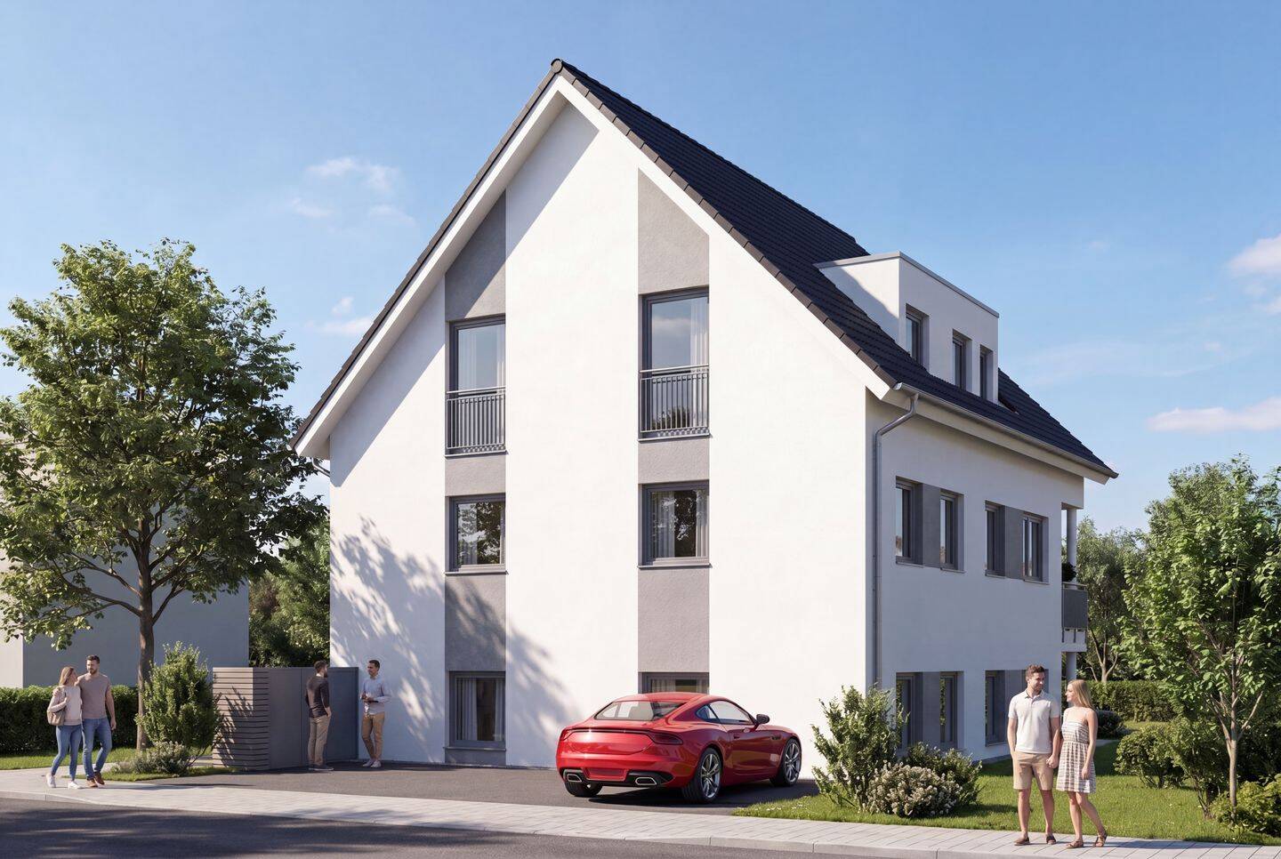 Komfort auf einer Ebene! Hochwertige 4,5-Zimmer-Neubauwohnung mit durchdachtem Grundriss & Balkon, 88471 Laupheim