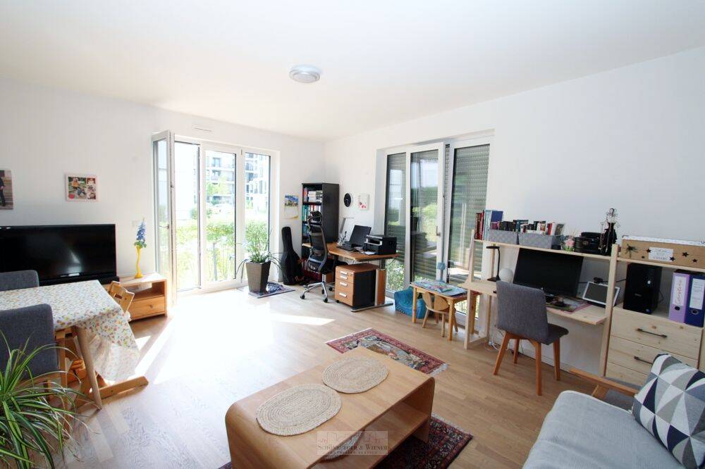 Moderne 2-ZKB-Erdgeschosswohnung mit Terrasse im begehrten Dörnberg Quartier, 93049 Regensburg (Großprüfening-Dechbetten-Königswiesen Innenstadt Westenviertel)