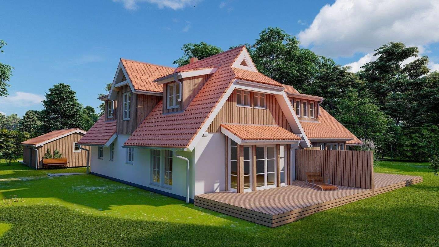 Doppelhaushälfte mit 135 m², vor den Toren Rostocks, naturverbunden und ökologisch, 18239 Satow