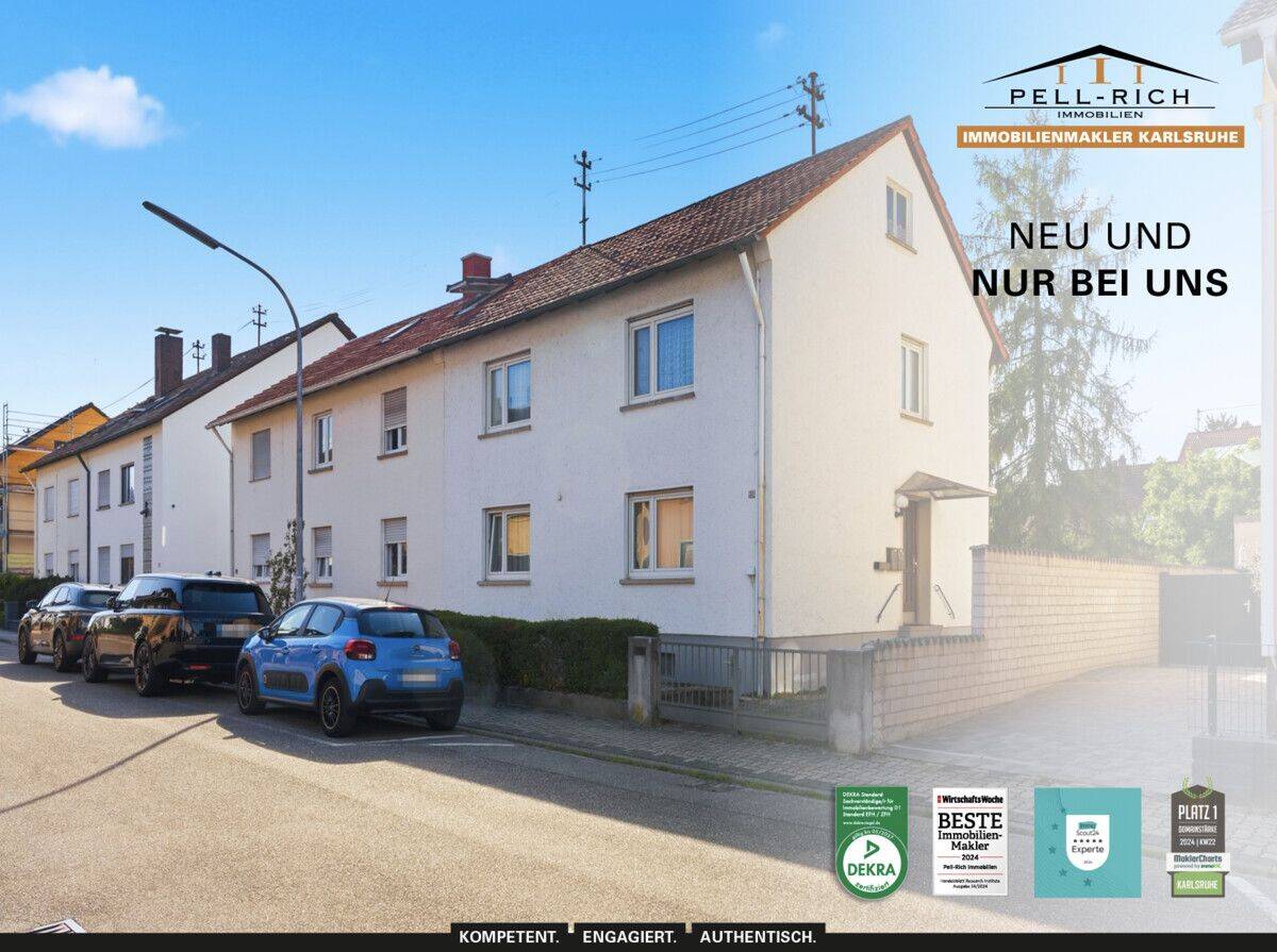 ZWEIFACH STARK: Vermietetes ZFH mit großem Grundstück und Entwicklungspotenzial in KA-Neureut, 76149 Karlsruhe (Neureut Nordstadt)