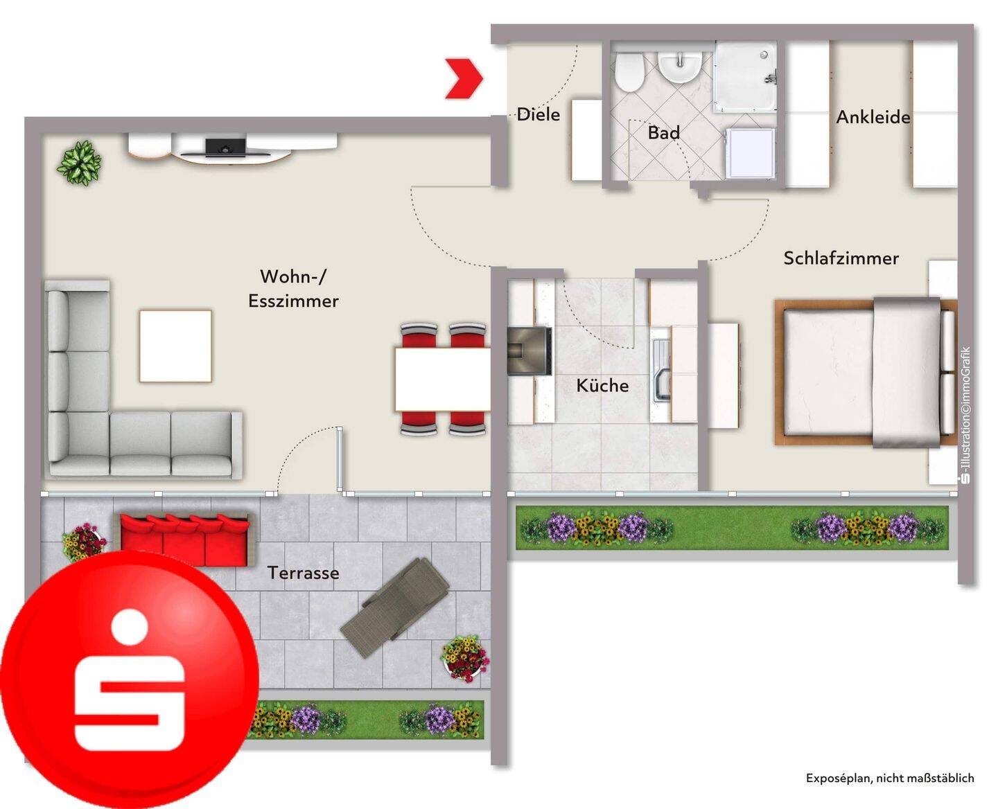 2-Zimmer-Wohnung in 97616 Bad Neustadt a. d. Saale – St.-Bruno-Straße, 97616 Bad Neustadt a.d. Saale