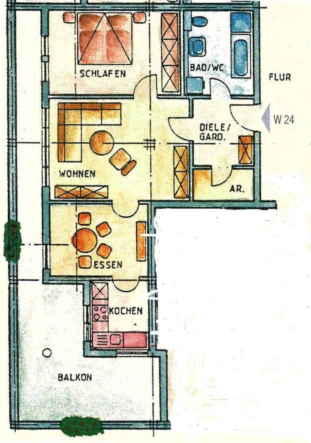 3 Raum Whg. mit großer Dachterrasse, Aufzug u TG-Stellplatz, Grietgasse 6, 7743 Jena