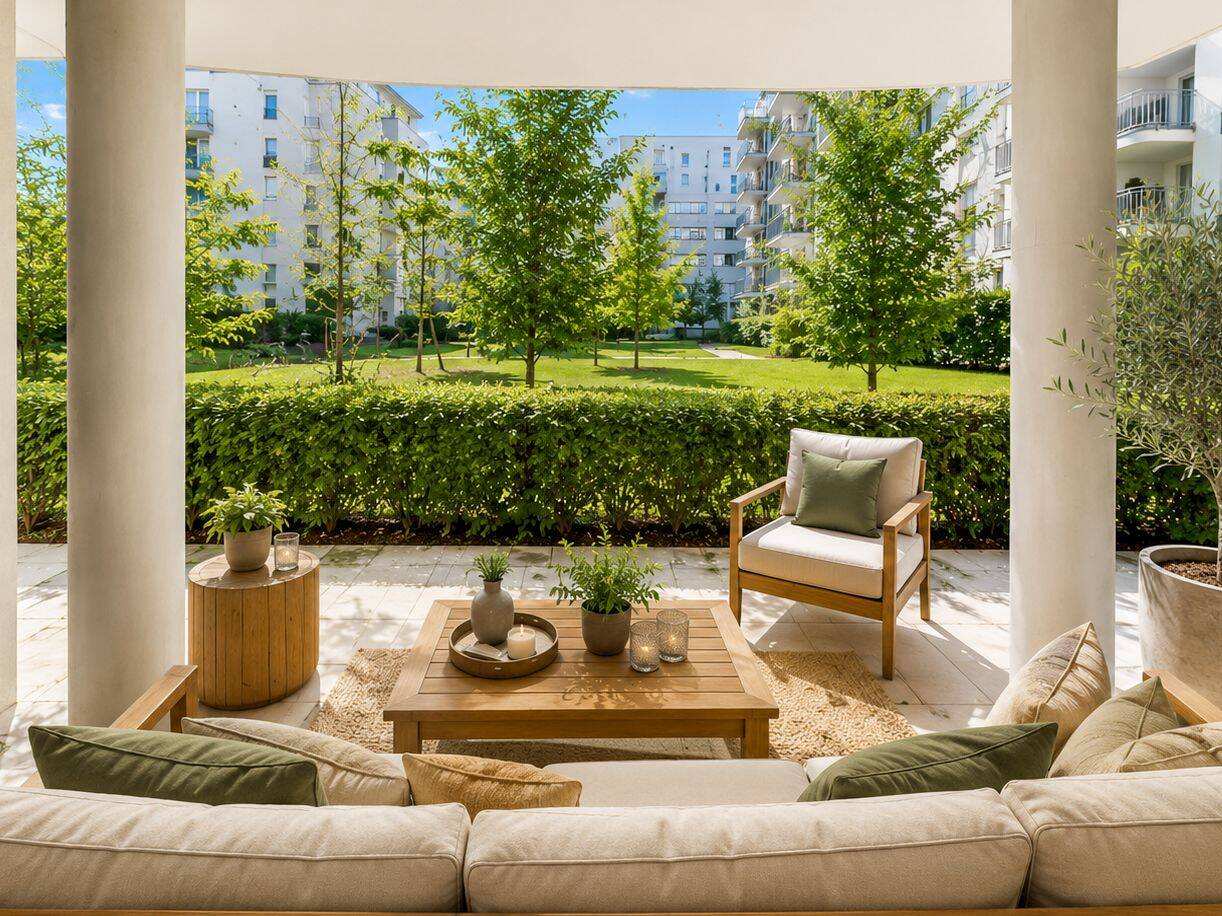 Wohnen am Wasser: Großzügige 5-Zimmer-Terrassenwohnung mit Garten und Westterrasse, 10589 Berlin (Charlottenburg-Wilmersdorf Charlottenburg Kolonie Gerickes Hof)