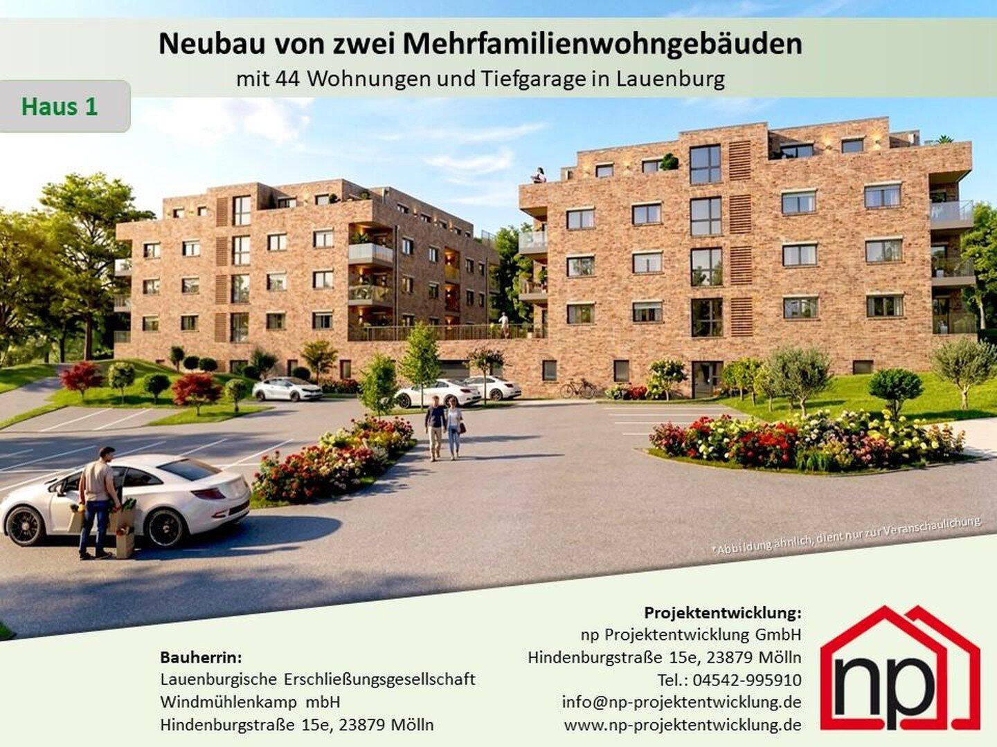 3 Zimmer STG Neubau-Eigentumswohnung 1.21, 21481 Lauenburg/Elbe