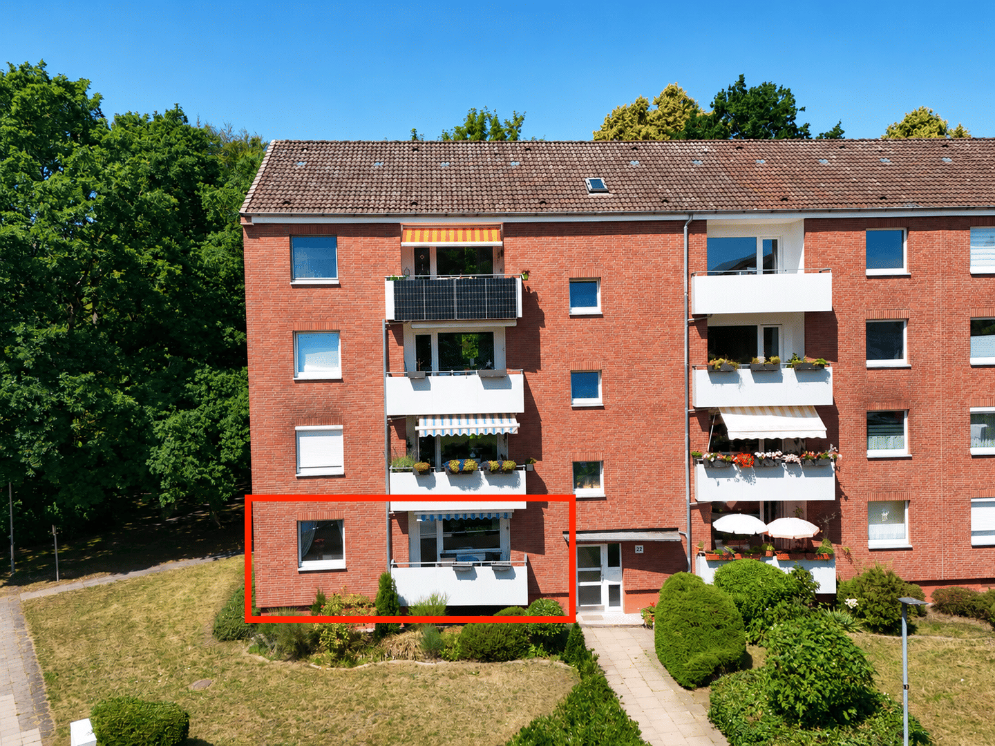 Ruhige 3-Zimmer-Wohnung auf Erbpacht mit Südwestbalkon im Lübecker Musikerviertel, 23556 Lübeck (Buntekuh Sankt Lorenz Nord Sankt Lorenz Süd)