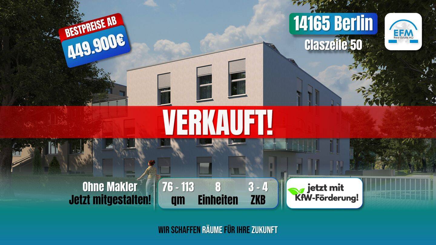 ++PENTHOUSE++ ZINS-/MIET-/ENERGIESPAREND 4 ZKB mit KfW 100.000€-Darlehen, 14165 Berlin (Steglitz-Zehlendorf Zehlendorf)